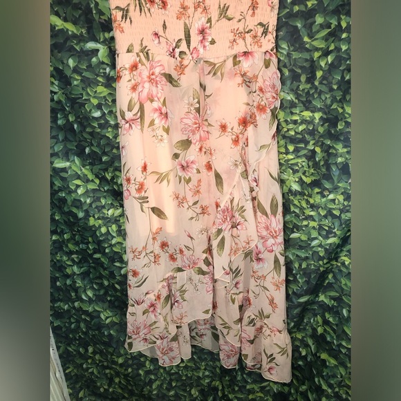 VENUS Pink A-Line Resort Maxi Split Ruffle Floral Dress NWT SIZE XL - Picture 8 of 16